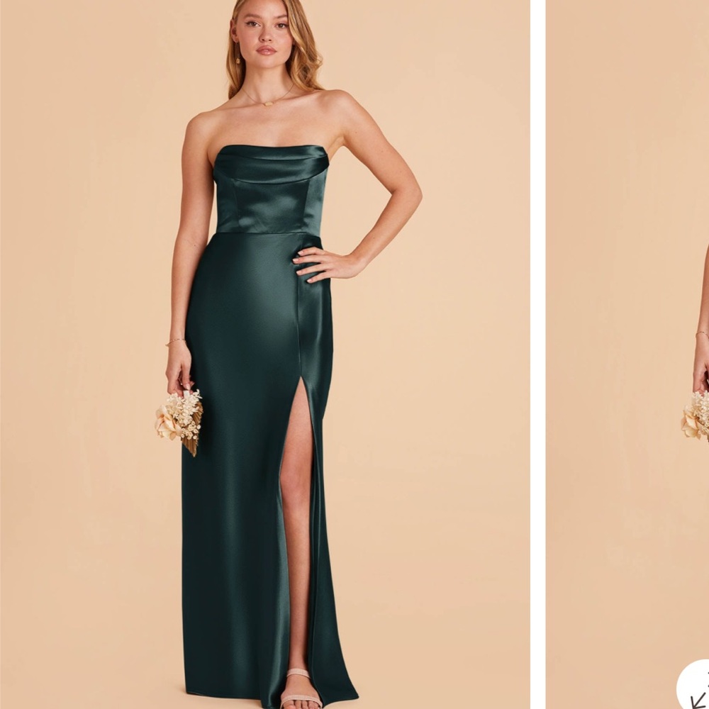 Birdy Grey - Mia Gown Emerald Shiny Satin